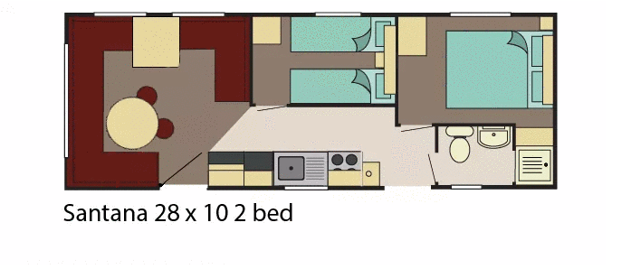 Floor plan of Santana Static Caravan